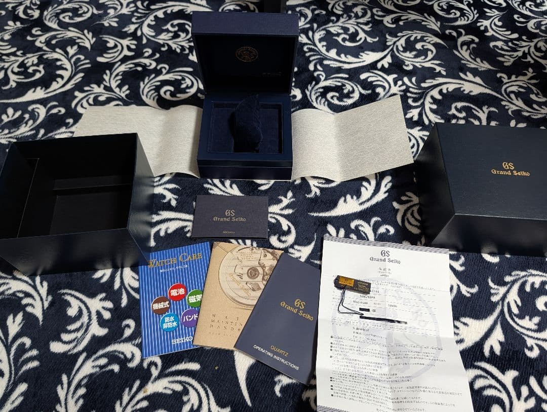 Grand Seiko SBGX059 Genuine Box Set With Warranty, Tags, Instruction Manual, And