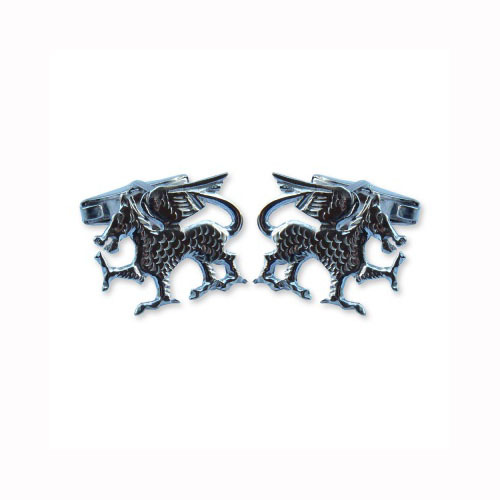 Welsh Dragon Cufflinks 925 Sterling Silver 20 x 15mm & Gift Box NEW