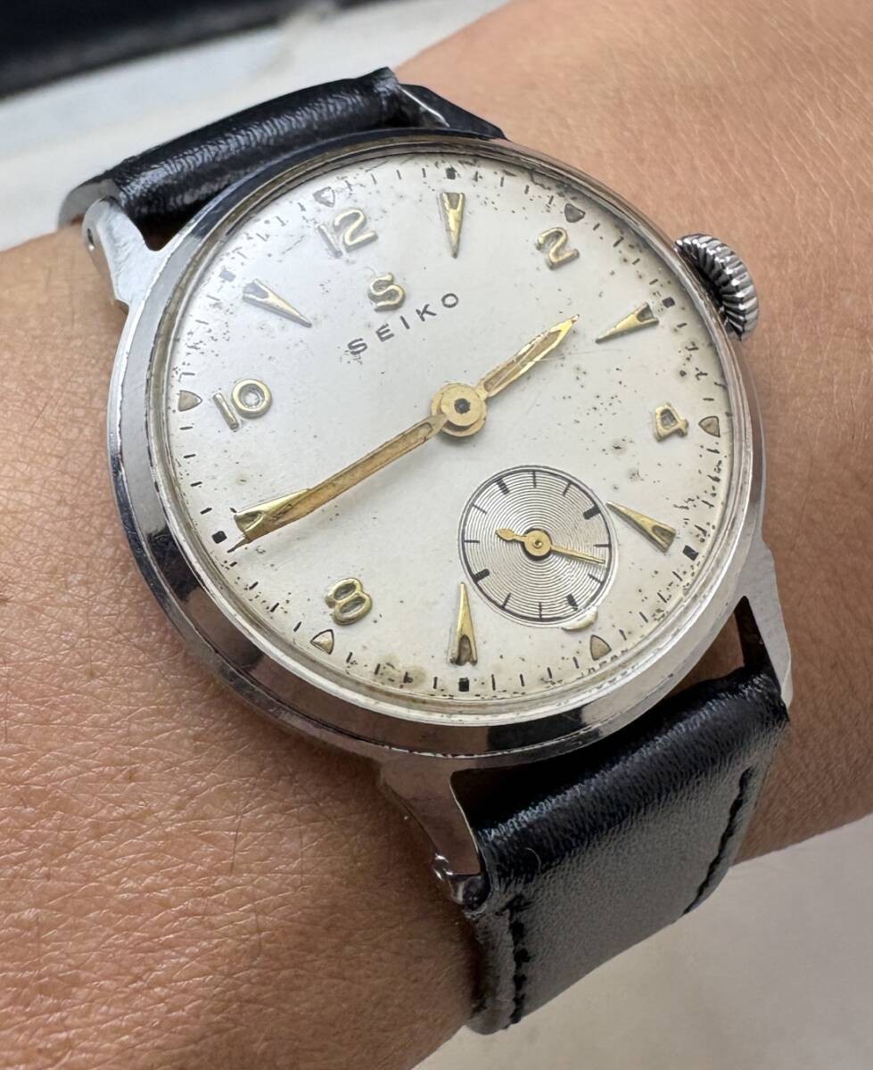 SEIKO 1740 Small Seconds Manual Wind Vintage Men’s Watch 1950s Japan Running
