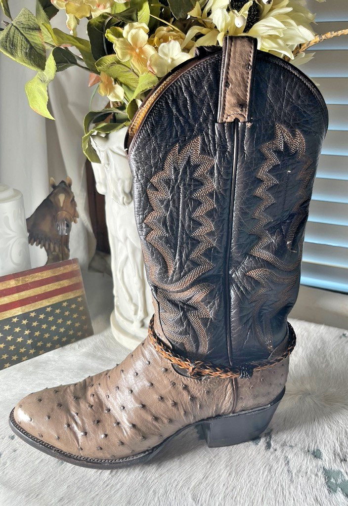 Western Boot Jewelry 15.5 x 3/8 in Horsehair Cowboy Adjustable Black Brown