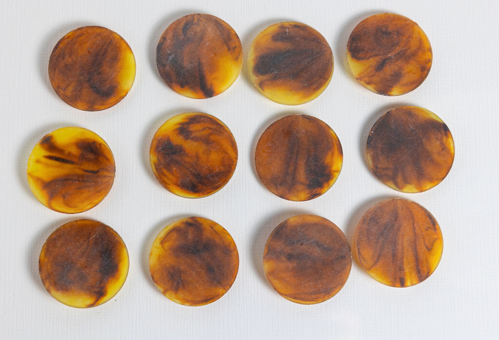 12 VINTAGE New Astrology Birth Signs of Zodiac 44.2 mm Molded Cabochons Cameo