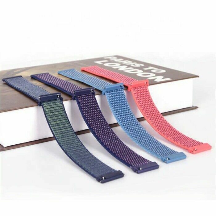 20mm Nylon Hook and Loop Watch Band Strap For Garmin Forerunner 165 / 165 Music