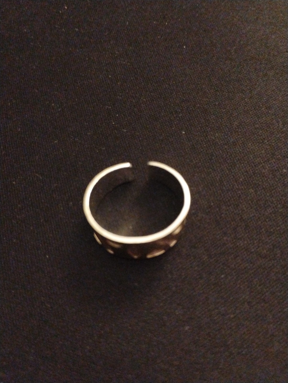 Vintage 18K Gold and Palladium Alien Petroglyph Annunaki Mens Ring Size 9.5