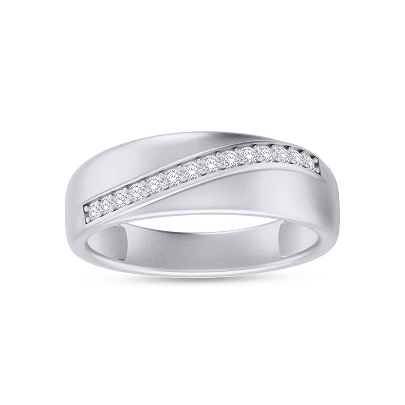 1/4 Ct Round Diamond Mens Engagement Wedding Band Ring 14K Solid Gold Lab Grown