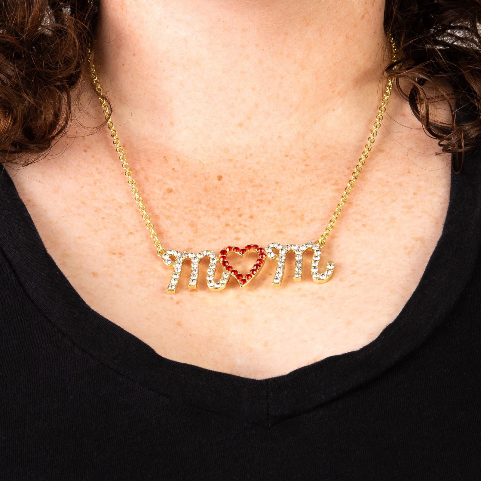 Mom Heart Pendant Necklace in Gift Box – Silver Mom Jewelry Christmas Gift