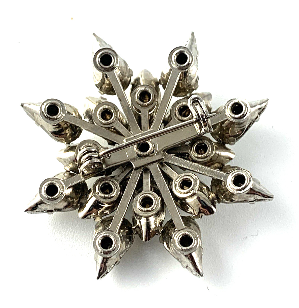 Order Eastern Star (OES) | Rhinestone Pin | Costume | 1.5″ | Silvertone | NOS
