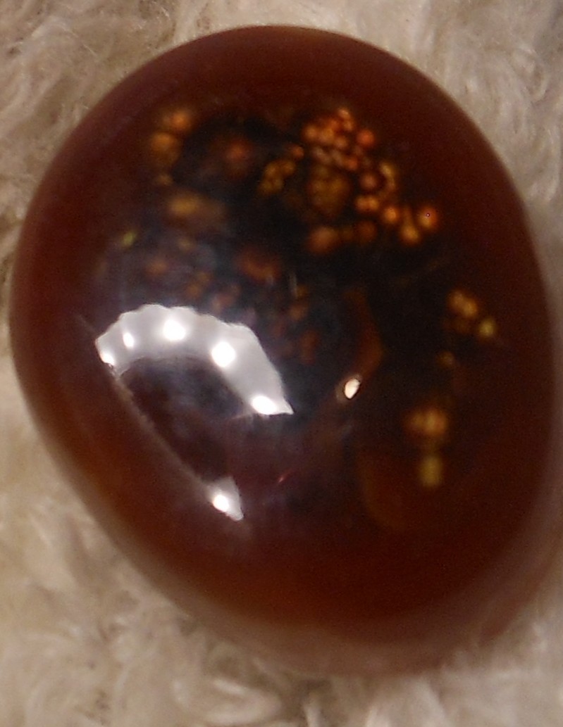 11.50ct Mexican Fire Agate Freeform Cabochon 18.4mm x 14mm