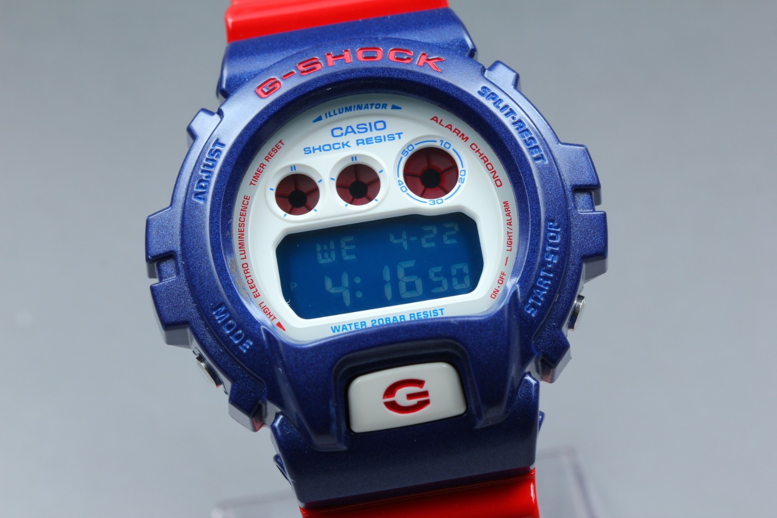 [Near MINT] CASIO G-SHOCK DW-6900AC-2JF Blue and Red Men’s From Japan #3543