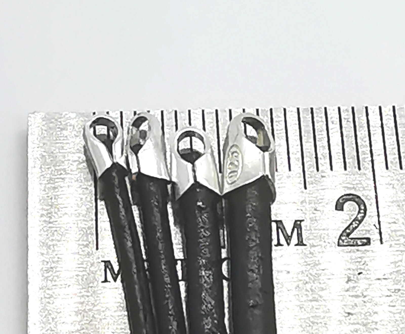 Black Genuine Leather Necklace – Sterling Silver Clasp. Choose Width & Length.