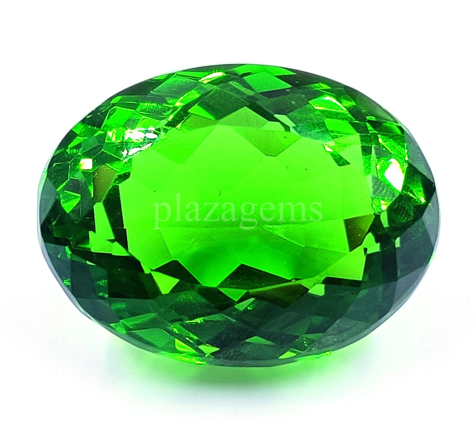 Green Peridot Shiny Oval Cut 101.95 Ct Certified Transparent Loose Gemstone 5ARB