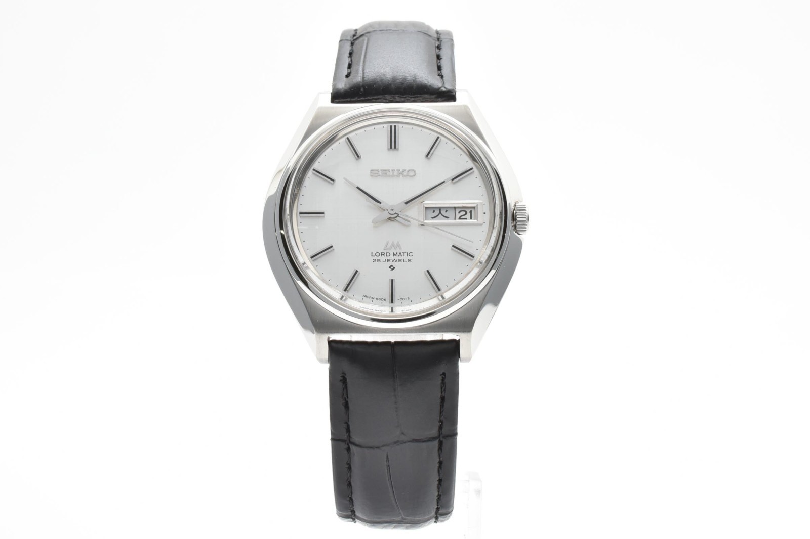 Serviced Vintage [MINT] SEIKO 5606-7010 Lord Matic Automatic Silver Dial JAPAN