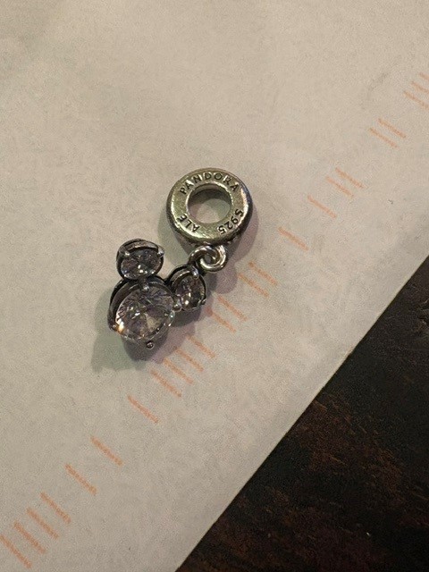 Pandora Disney Mickey Mouse Sparkling Head Silhouette Charm Sterling silver