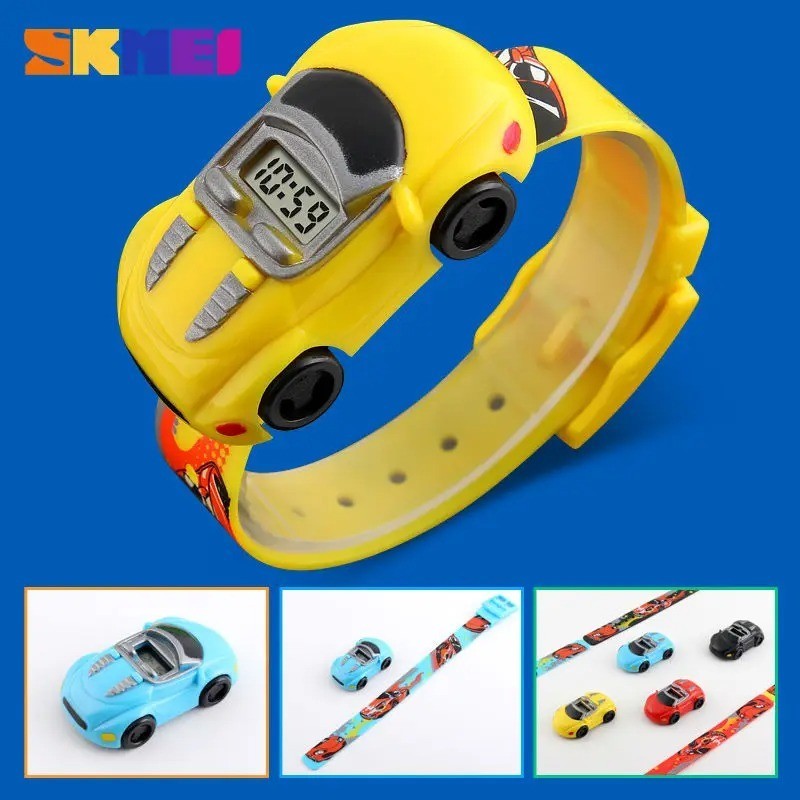 SKMEI Kids Car Cartoon Watch Boys Girls Quartz Wristwatch Birthday Gift New