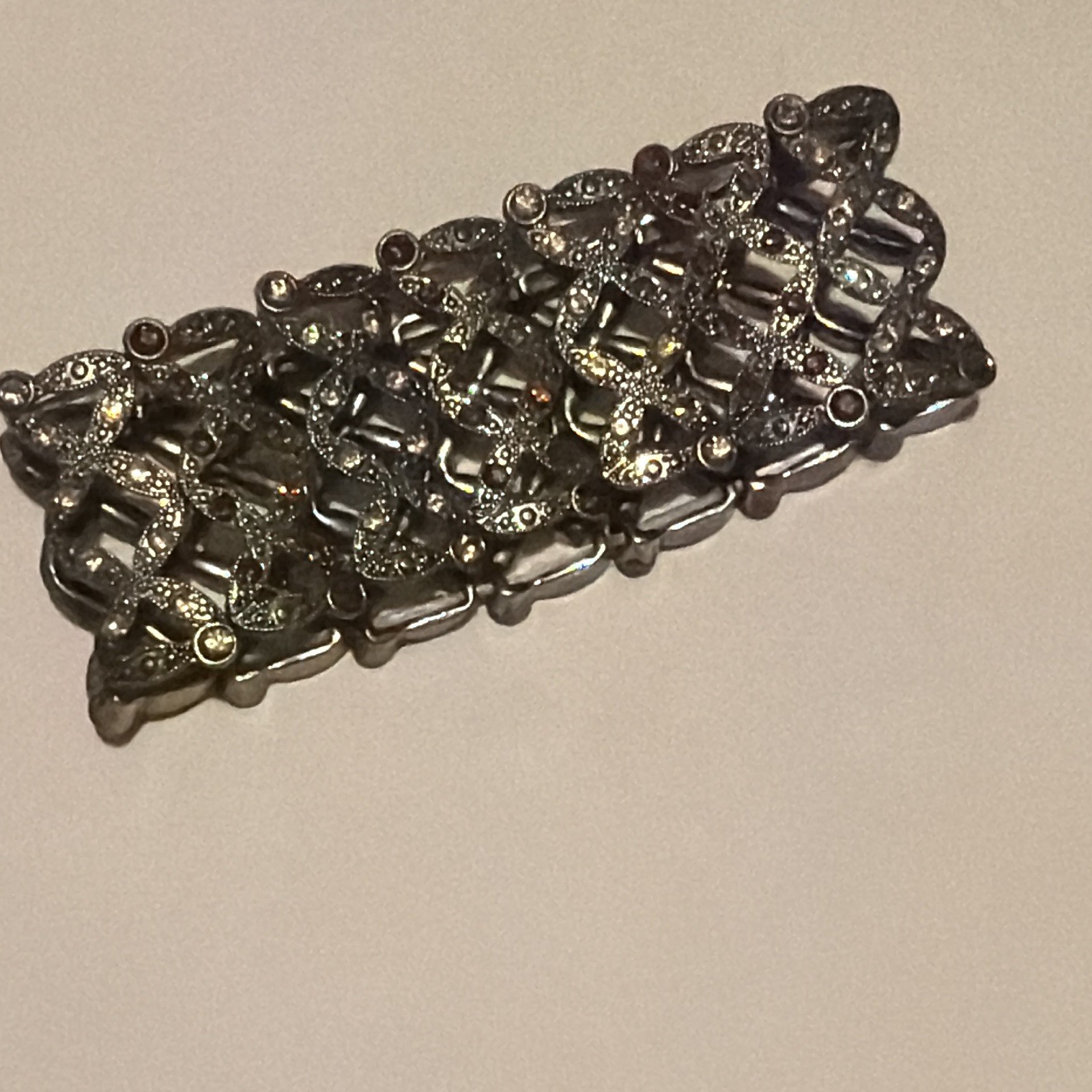 Silver Tone Adjustable Metal Band Ring, No Stone, Rectangle Shape, Sizable