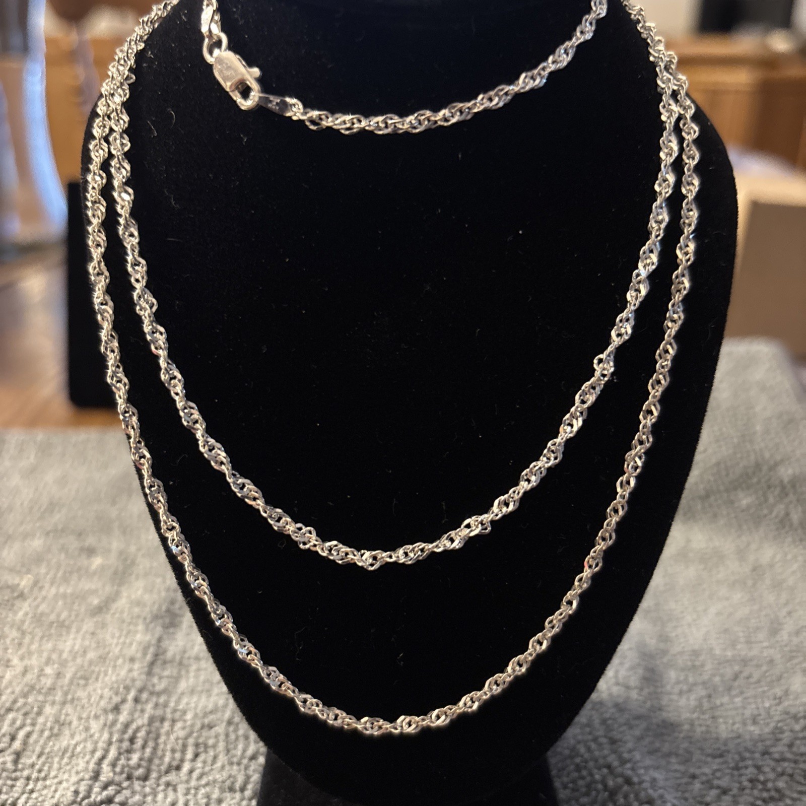 Milor Italy Sterling Silver Singapore Set of 20″& 24″ necklaces; 7.5″ bracelet