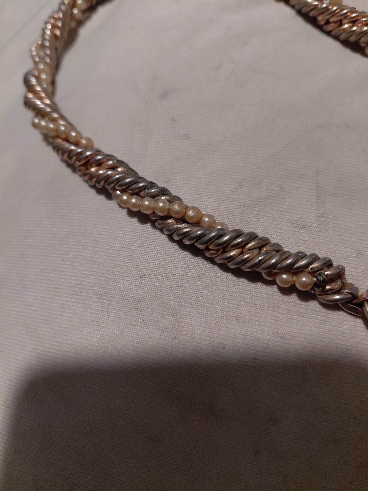 Vintage Barclay Signed Twist MULTI-STRAND Choker Pearl