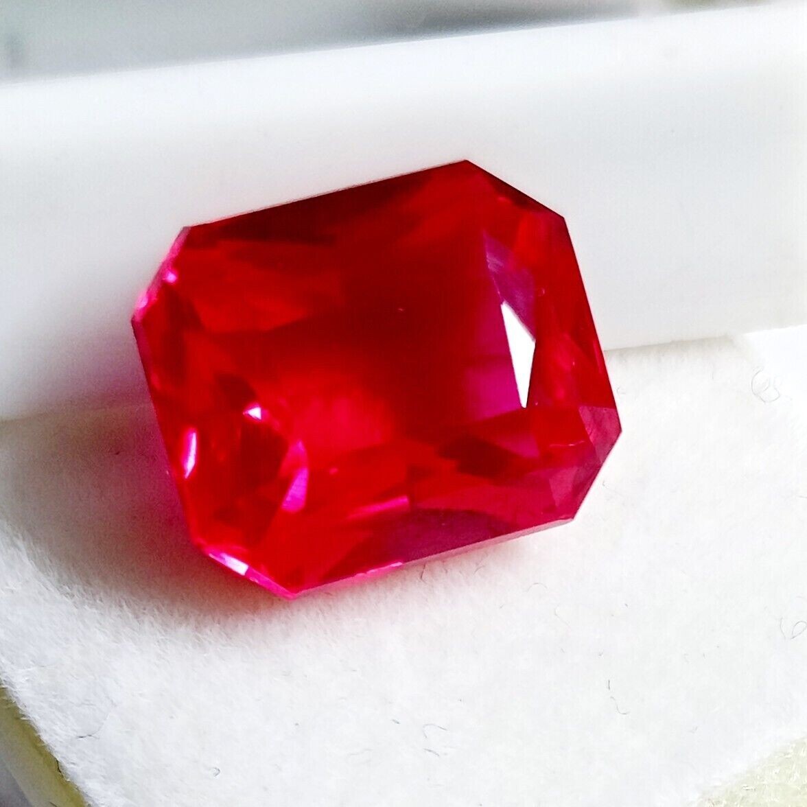 10+ Ct Natural Ruby Red Excellent Emerald Shape EGL CERTIFIED Loose Gemstone