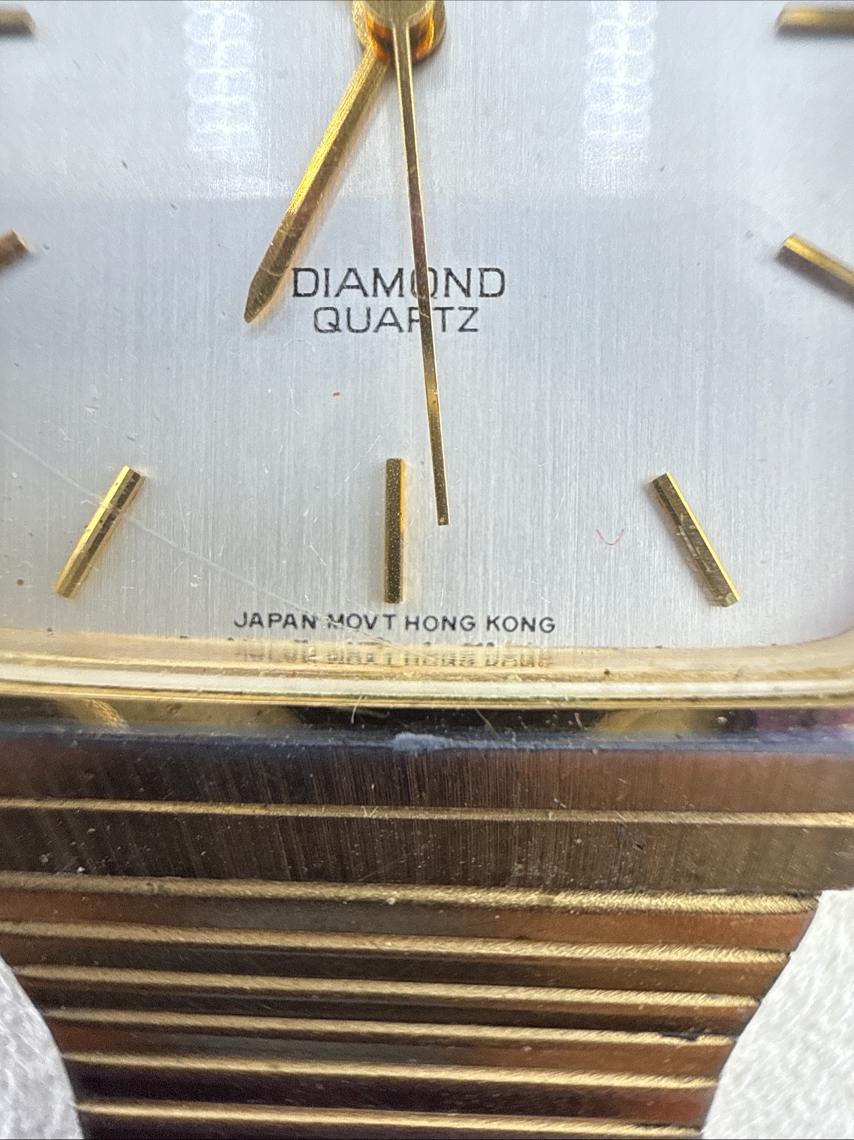 Rare Condition Benrus Diamond Retro Mens Watch New Battery BAD CLASP