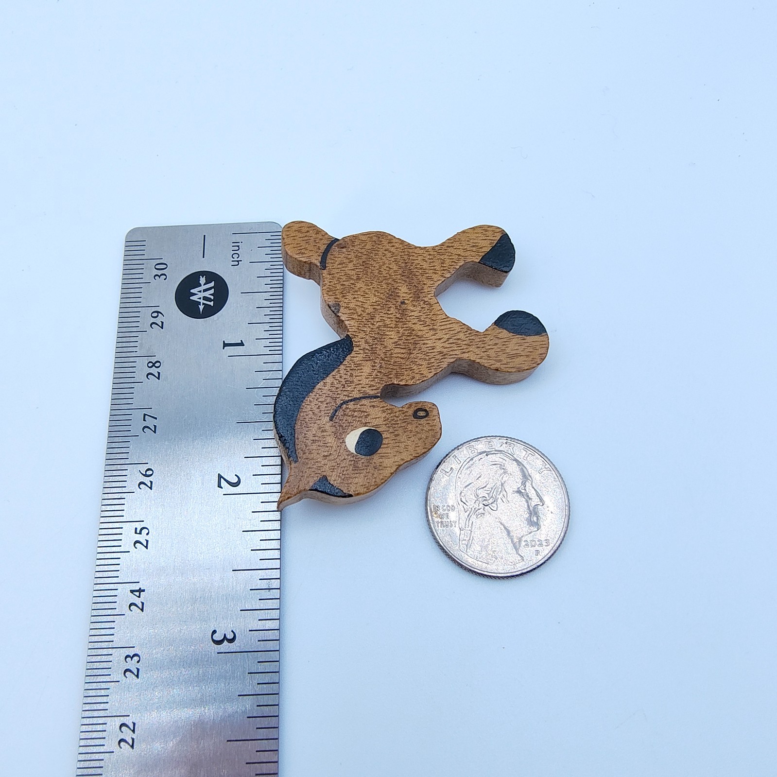 Vintage Horse Brooch Handmade Wooden Western Folk Art Pony Equestrian Zodiac