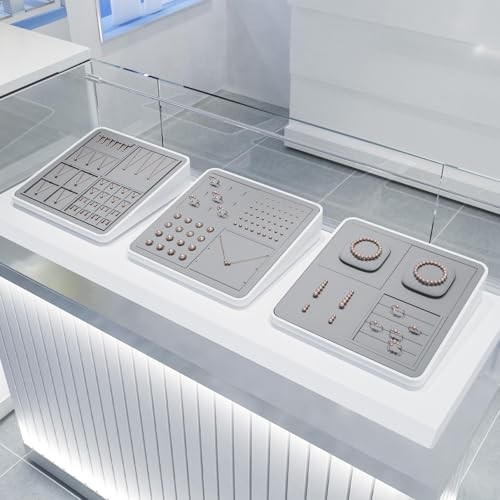 Microfiber 9 Slots Jewelry Pendant Display Tray Travel Modular Jewelry P13512