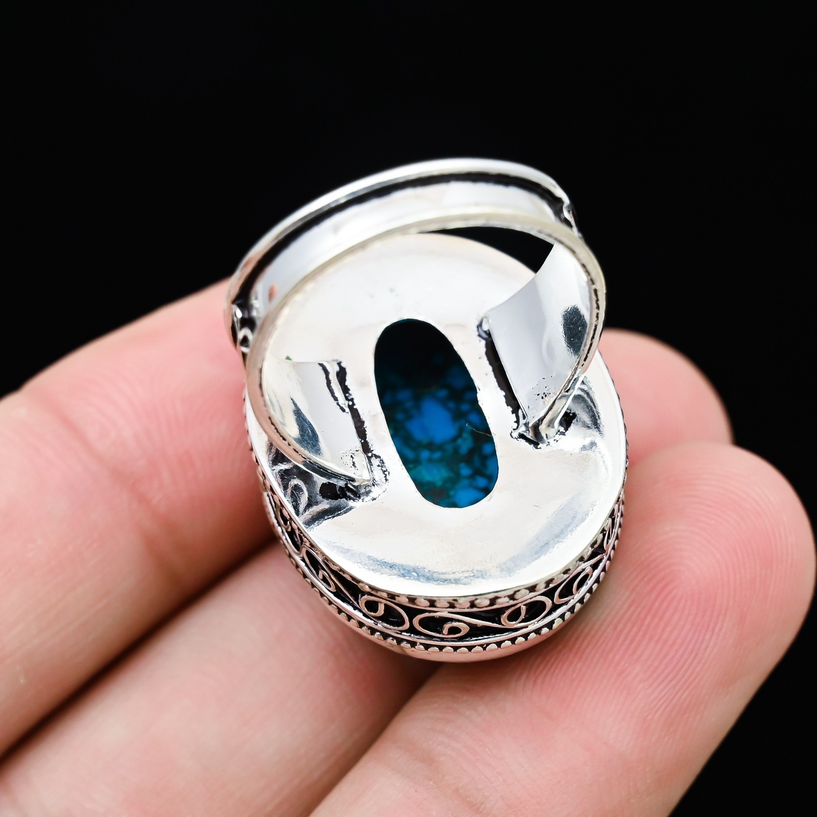 Turquoise Gemstone 925 Sterling Silver Handmade Jewelry Ring Gift For Love