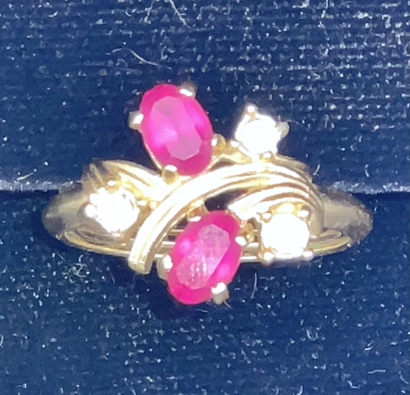 Vintage Avon “Royal Radiance” Pink And White Rhinestones 6.5-7.5 adjustable