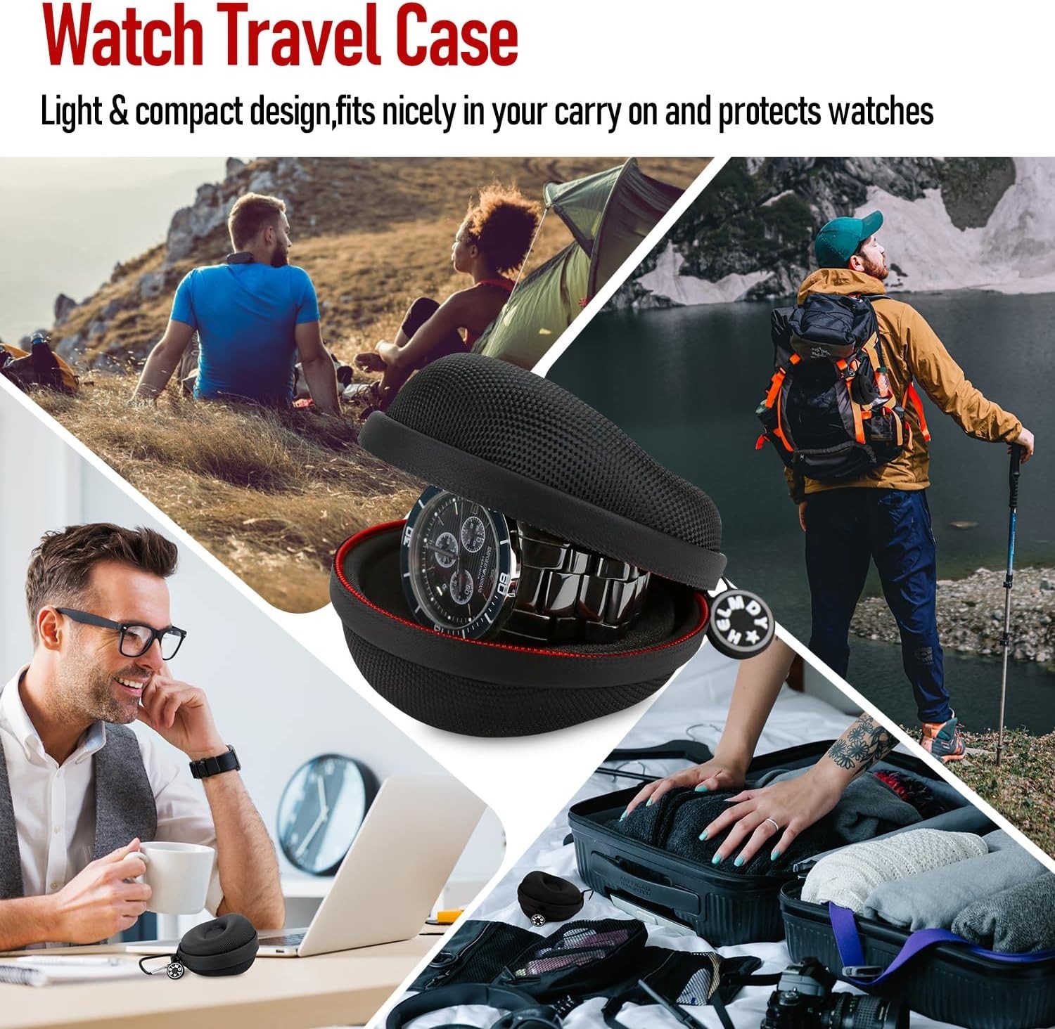 Luxury Watch Travel Case with Velvet Interior – Perfect Gift for Watch Owners