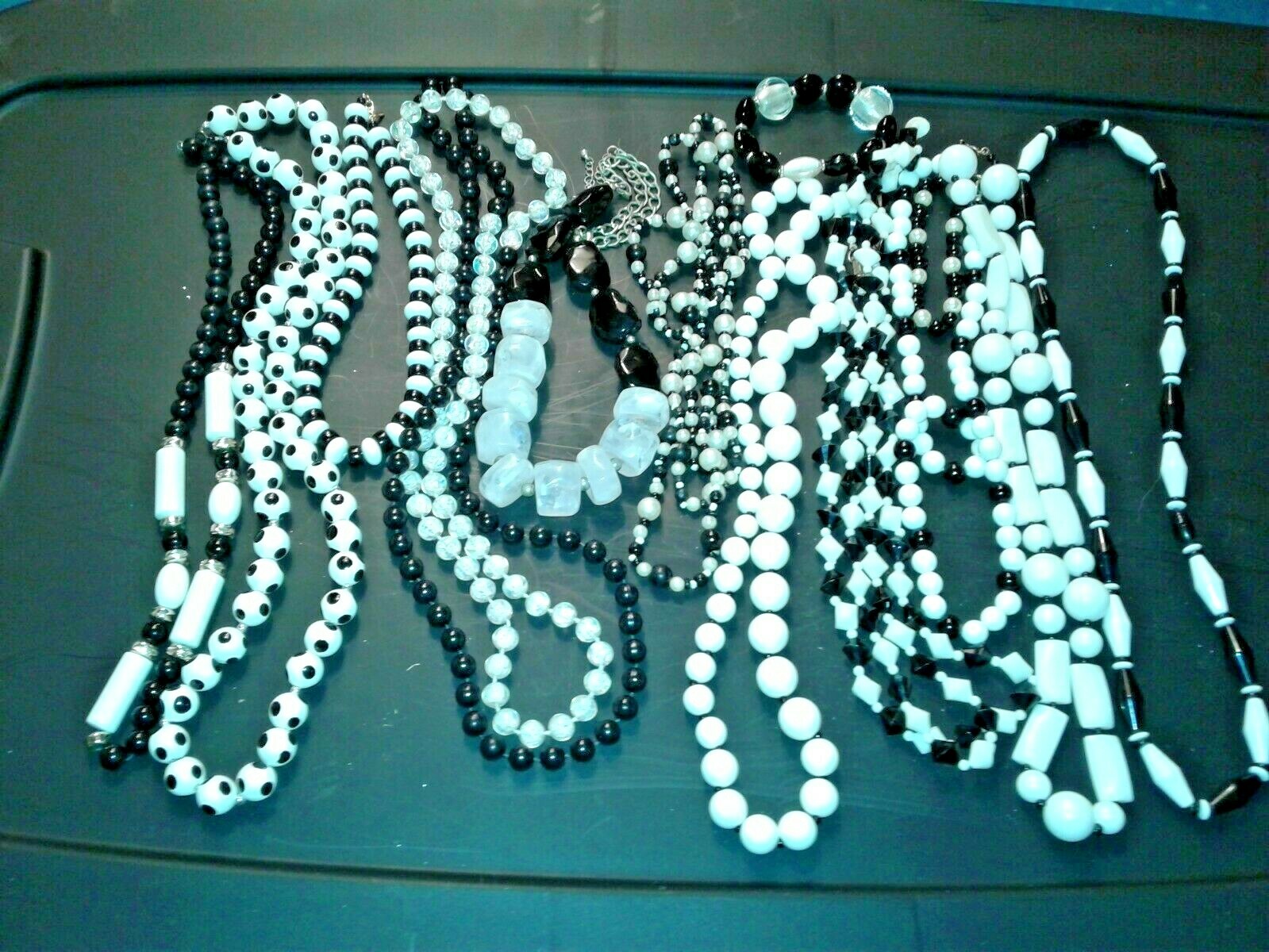 10 VINTAGE BEAD NECKLACES & BRACELETS CHOOSE LOT BY COLOR, PICTURES ARE EXAMPLES