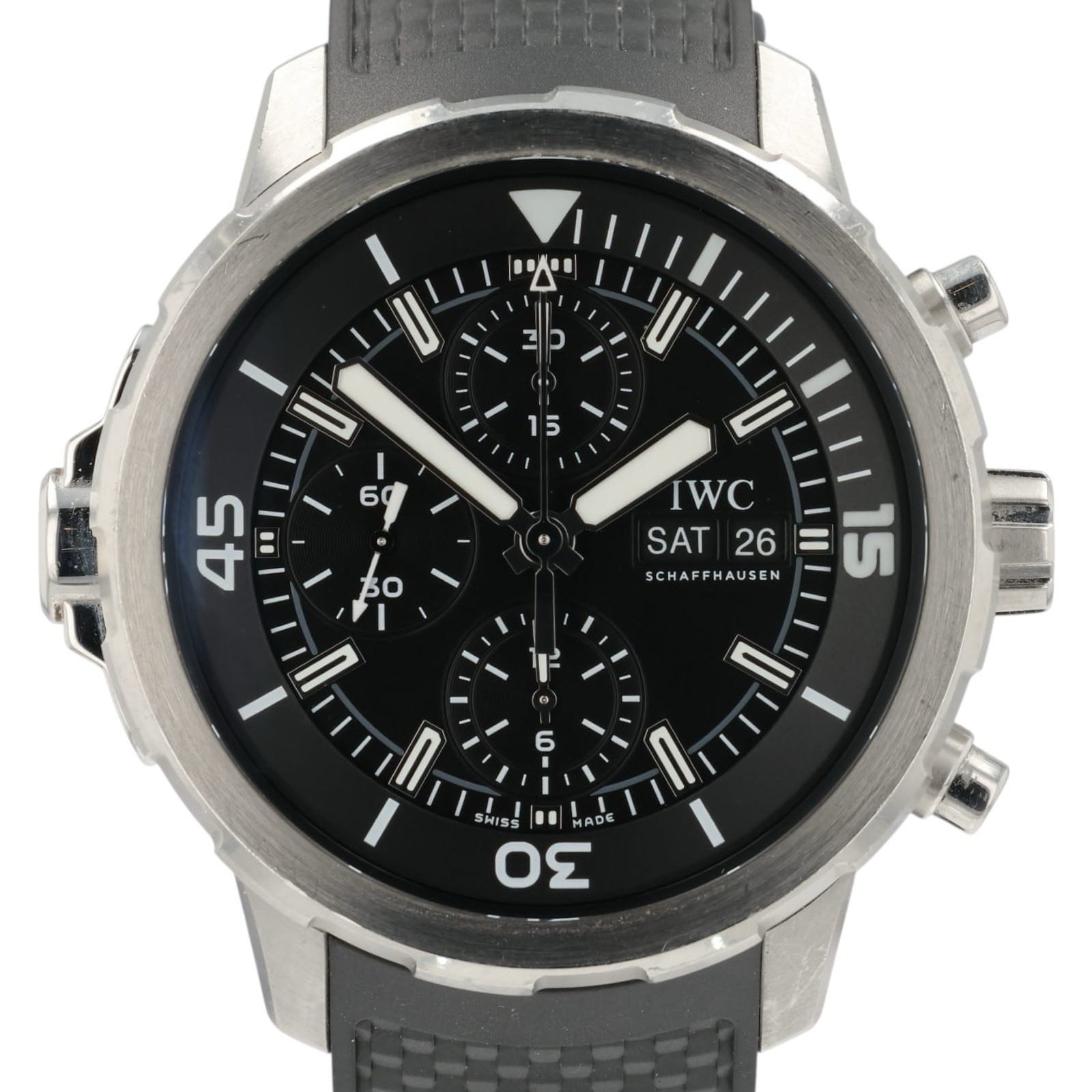 IWC Aquatimer Black Dial Stainless Steel 44mm Automatic Men’s Watch IW376803