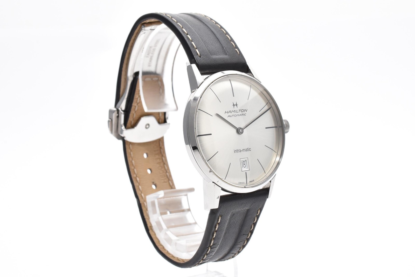 [Exc+5 w/Box] Hamilton Intra-Matic H384551 Silver Dial 21J Automatic Men’s Watch