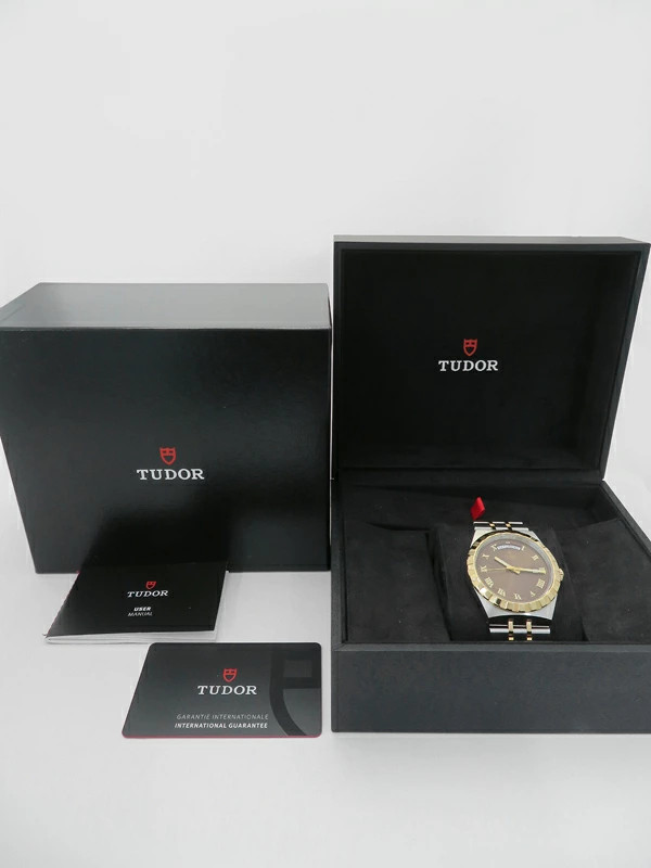 TUDOR Royal 28603 Automatic 41mm Box Papers Brown Men’s Watch Stainless Steel