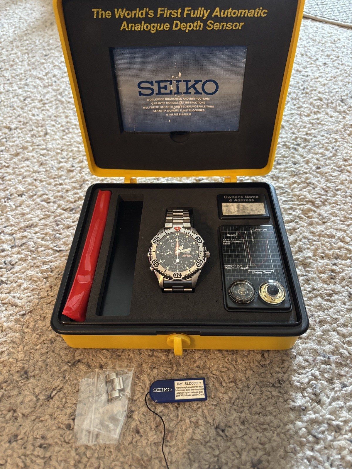 Seiko SLD005P1 Scuba 200m-Stainless Steel – Quartz-Watch Depth Sensor-Sapphire