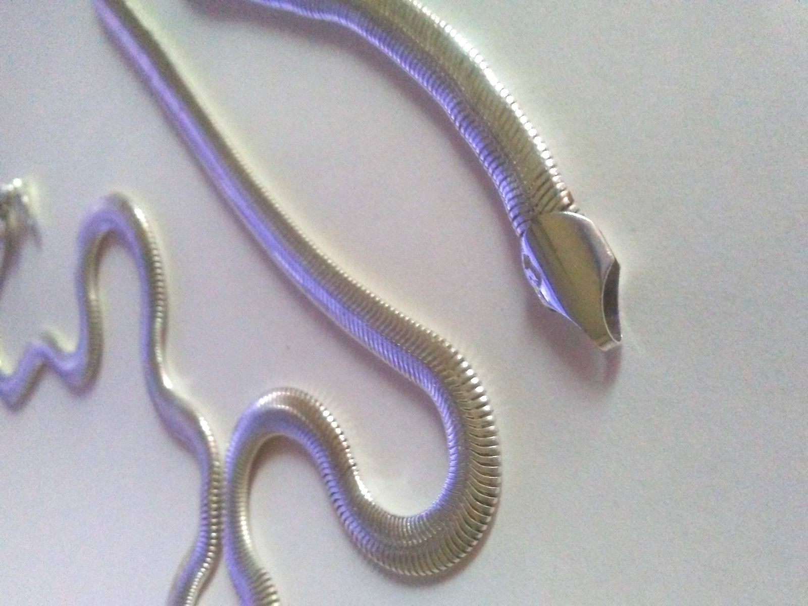 22″ Silver 6 mm Herringbone Flat Snake Chain, uni-sex