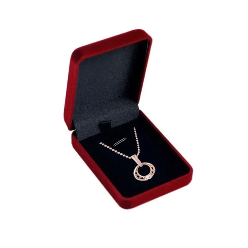 Velvet Necklace Box Pendant Box Jewelry Organizer Gift Packaging Box Jewelry Sto