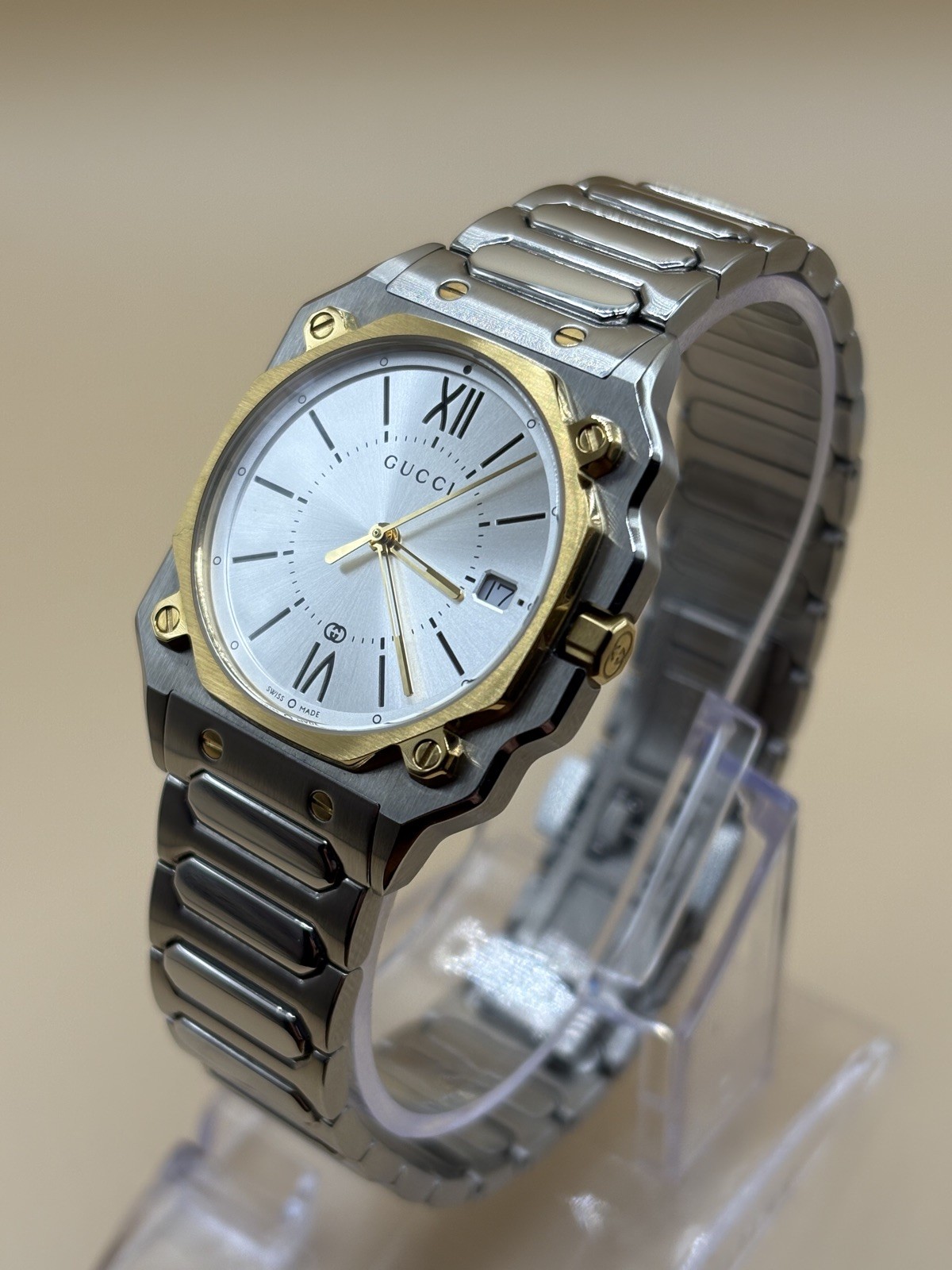 Gucci G-FLAT YA166506 Quartz Gucci Watch Square Watch Gold Watch Unisex