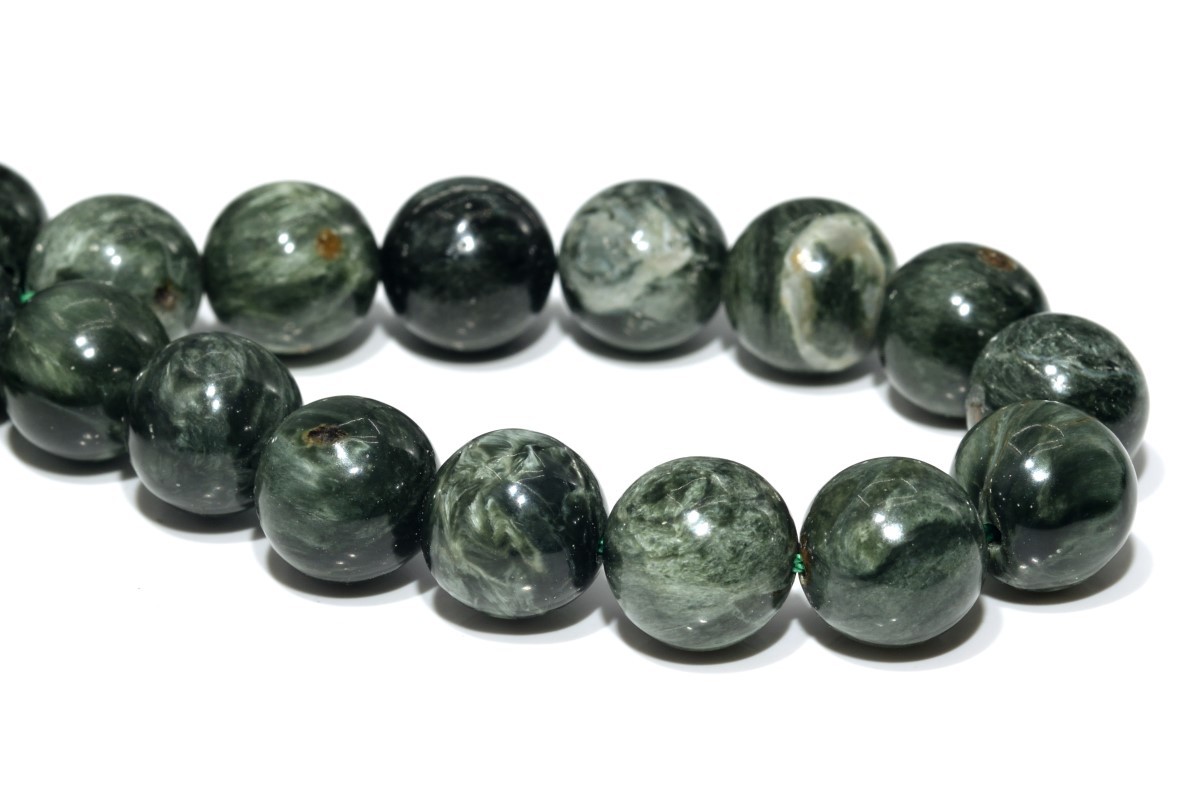 10MM Genuine Natural Green Chrysoberyl Cat Eye Grade A Round Loose Beads 7.5″