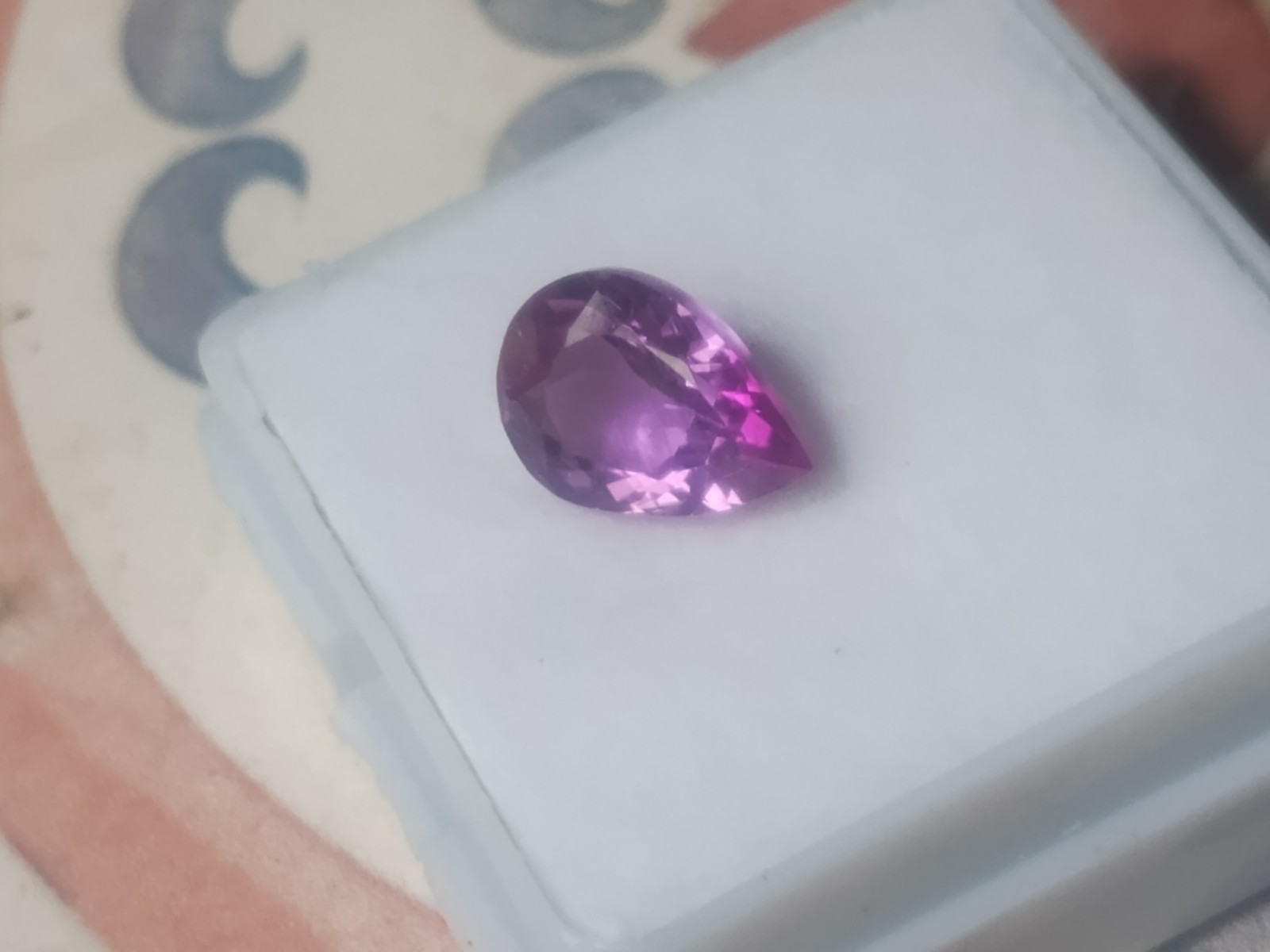 2.35 Ct Boysenberry Sapphire Pear Cut AGSL Certified Loose 9.3×6.3×5.1mm