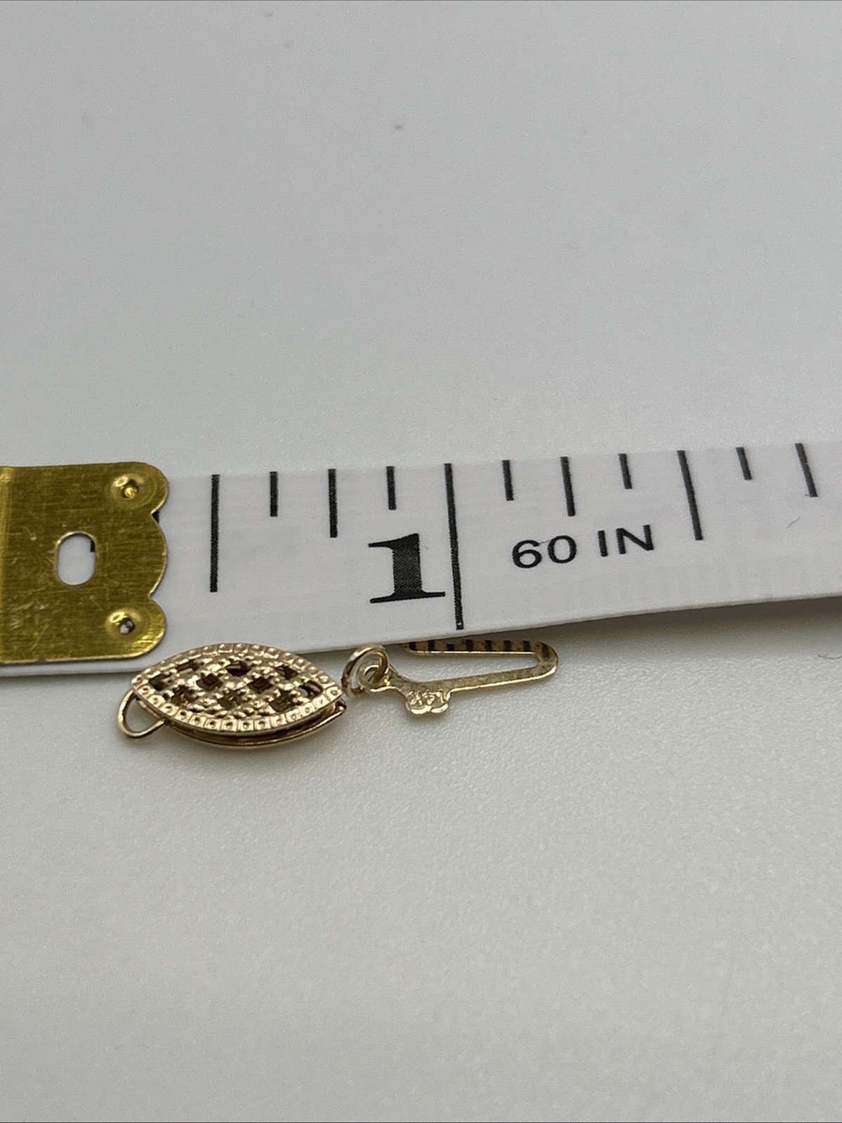 Vtg 14k Gold Filigree Fish Hook Clasp 11.6mm X 5.5mm Pearl/Bead Jewelry Making