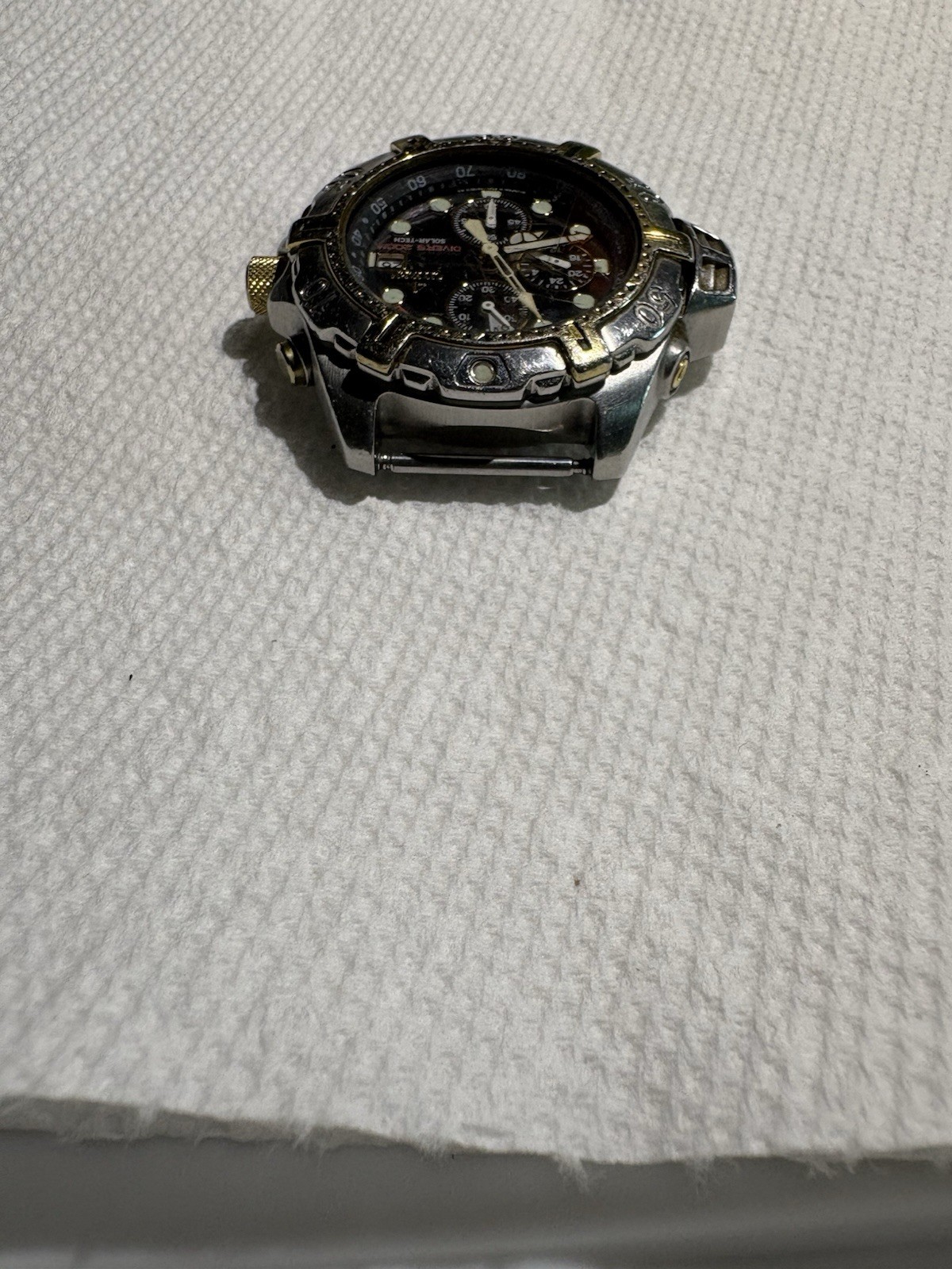 Rare Vintage 1998 Citizen Solar-Tech Aqualand Mens Divers 200M Watch