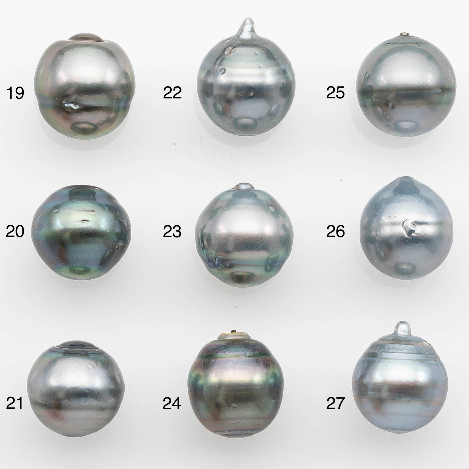 10-11mm Tahitian Pearl with High Luster and Natural Color in Silver Blue with M