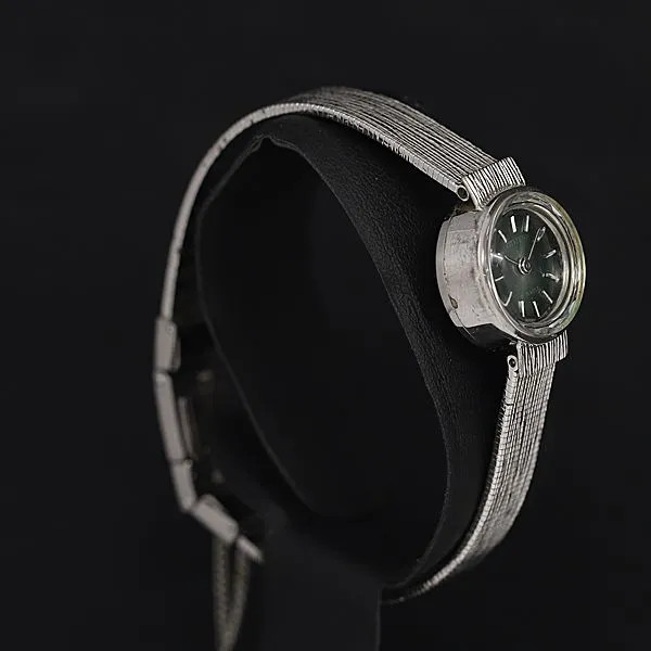 Working, manual winding, excellent condition Citizen 4-670124YO 21 jewels green