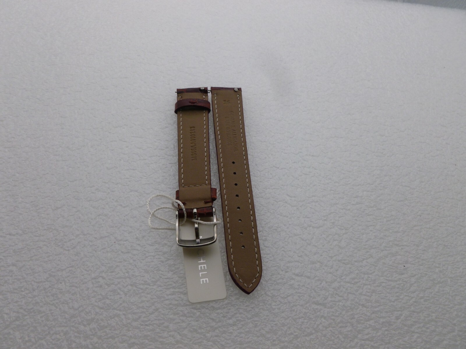 Genuine Michele 16mm Burgundy Alligator Watch Band Strap NEW