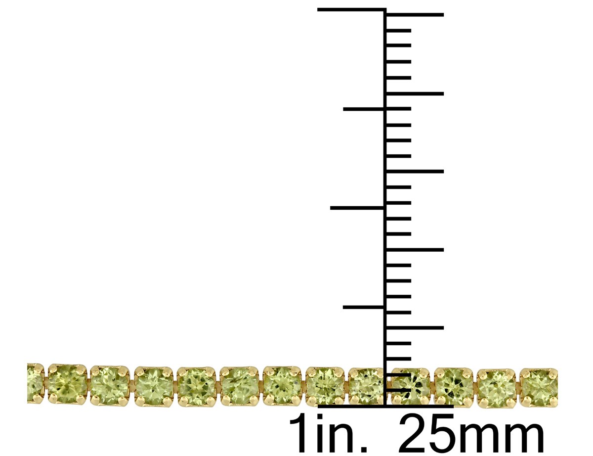 3.25 Carat (ctw) Peridot Bracelet Yellow Plated Sterling Silver