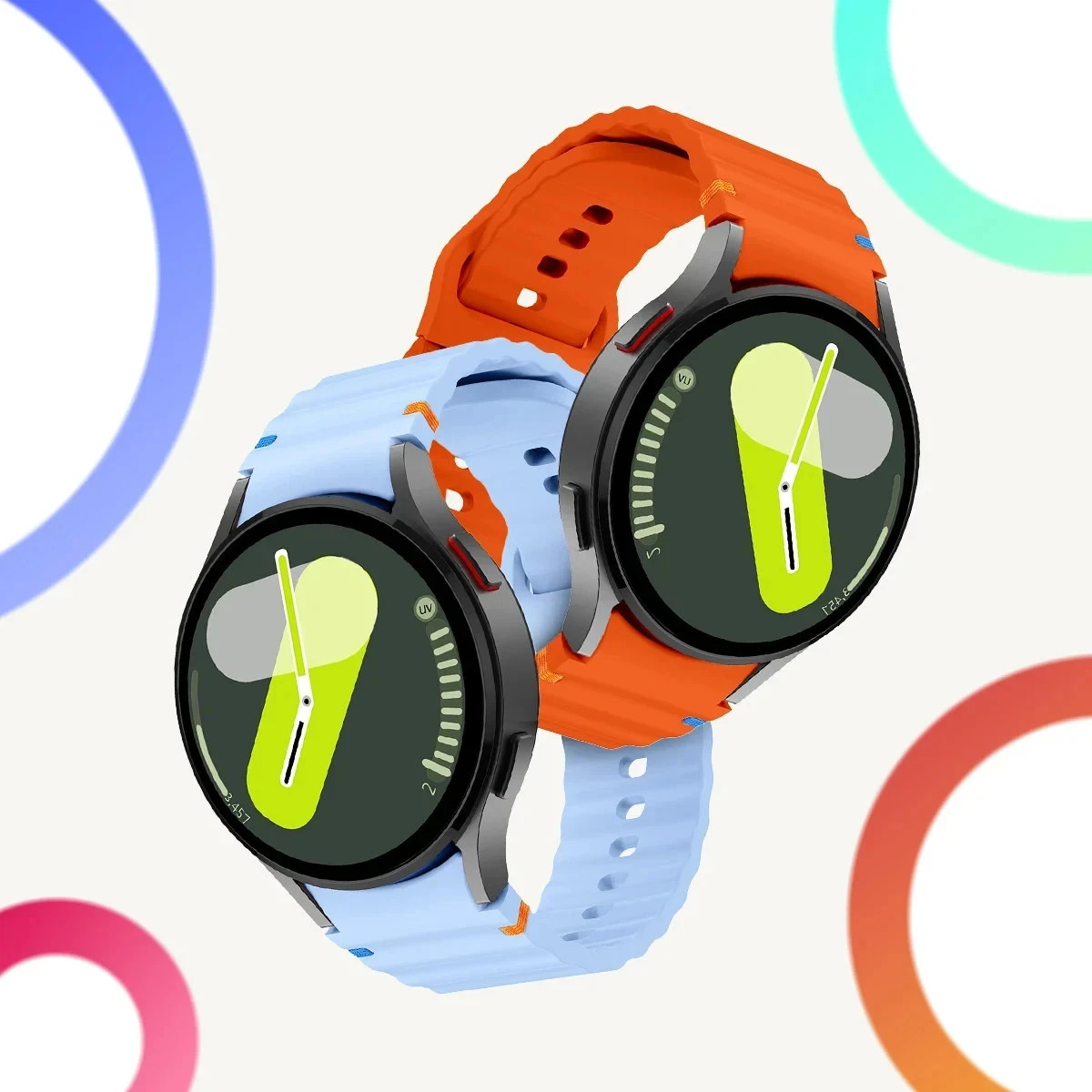 Strap For Samsung Galaxy Watch 7/6/5/4/FE 40/44/47mm Silicone Sport Watch Band
