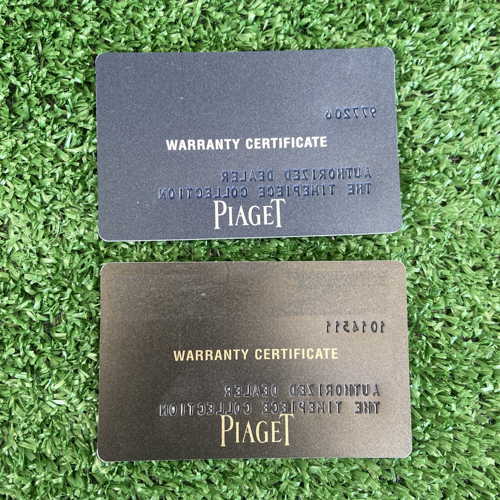 Authentic Piaget Watch Guarantee Warranty Certificate Card Papers Blank Name