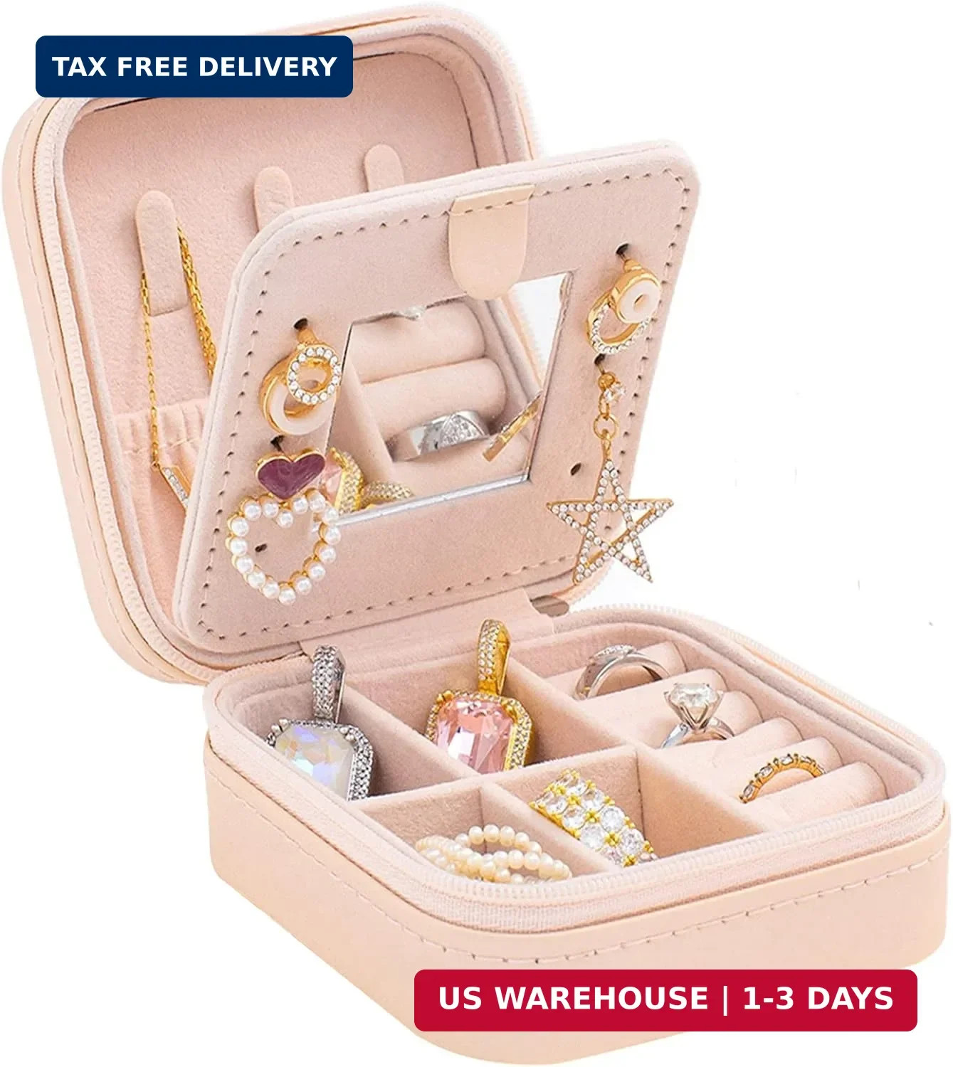 KElofoN Travel jewelry case Travel jewelry box Travel Jewelry Organizer Small bo