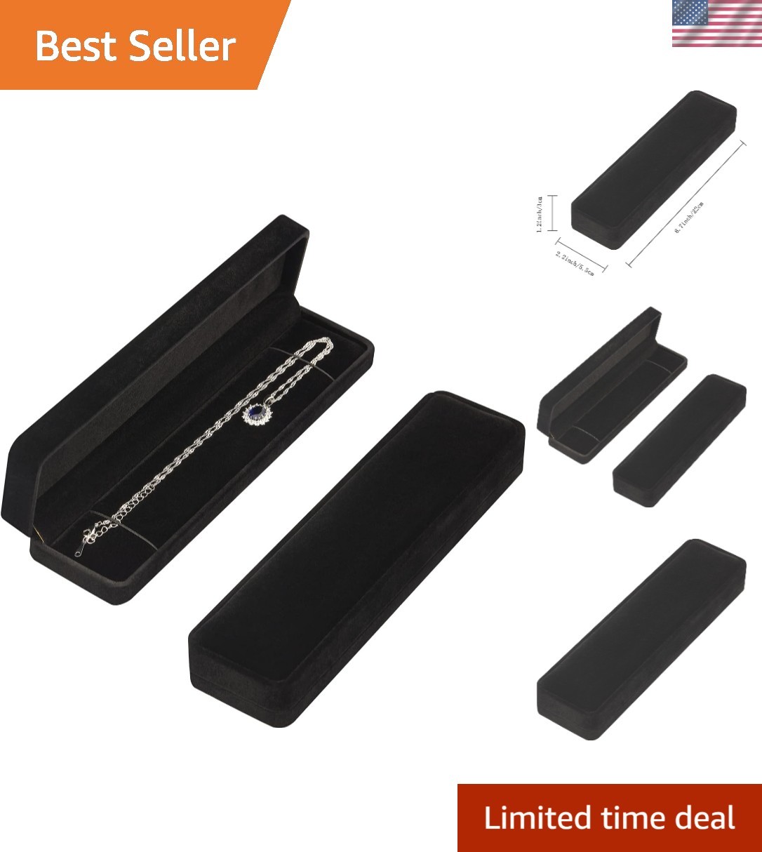 Luxurious Velvet Jewelry Gift Box Set – Ideal for Engagements and Anniversaries