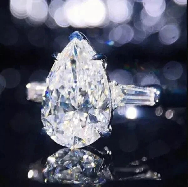 2.50Ct Lab Created Diamond Three-Stone Engagement Ring 14K White Gold Finish