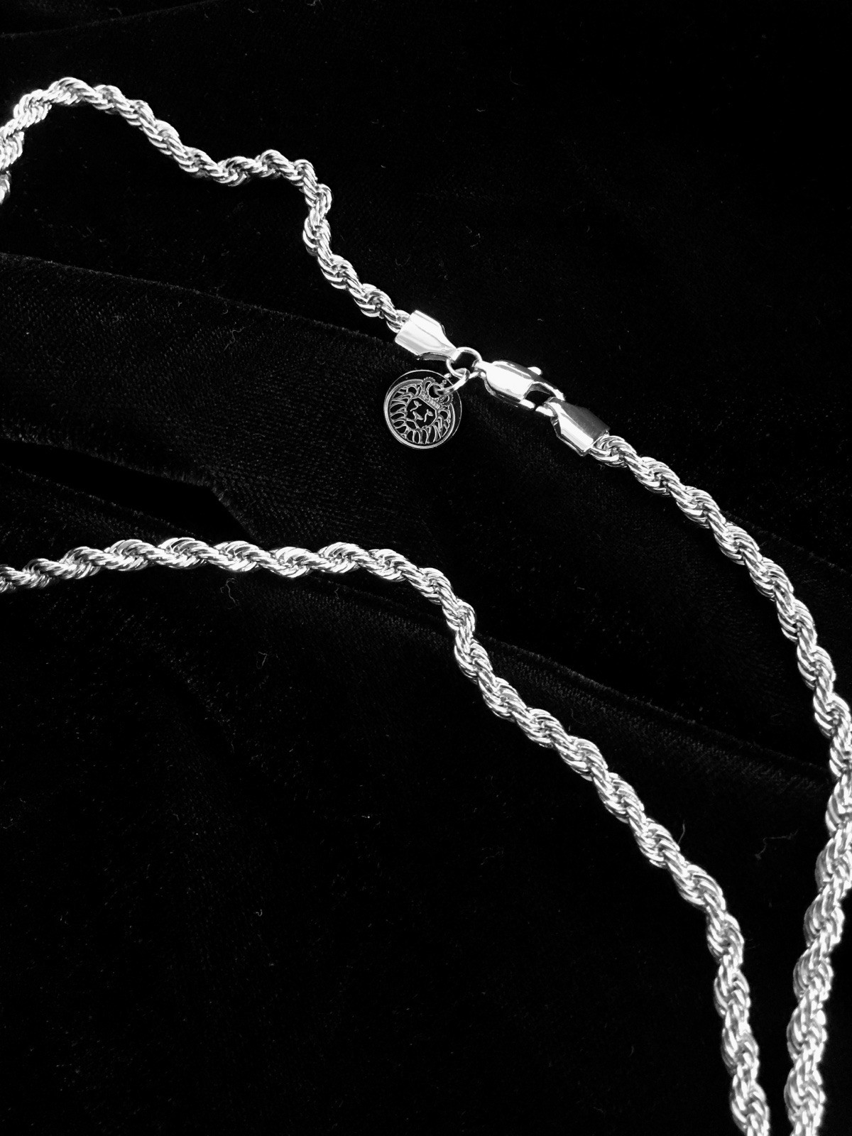 18K WHITE GOLD Men Women 4MM ROPE CHAIN 30” MADE IN ITALY *LIFETIME WARRANTY*