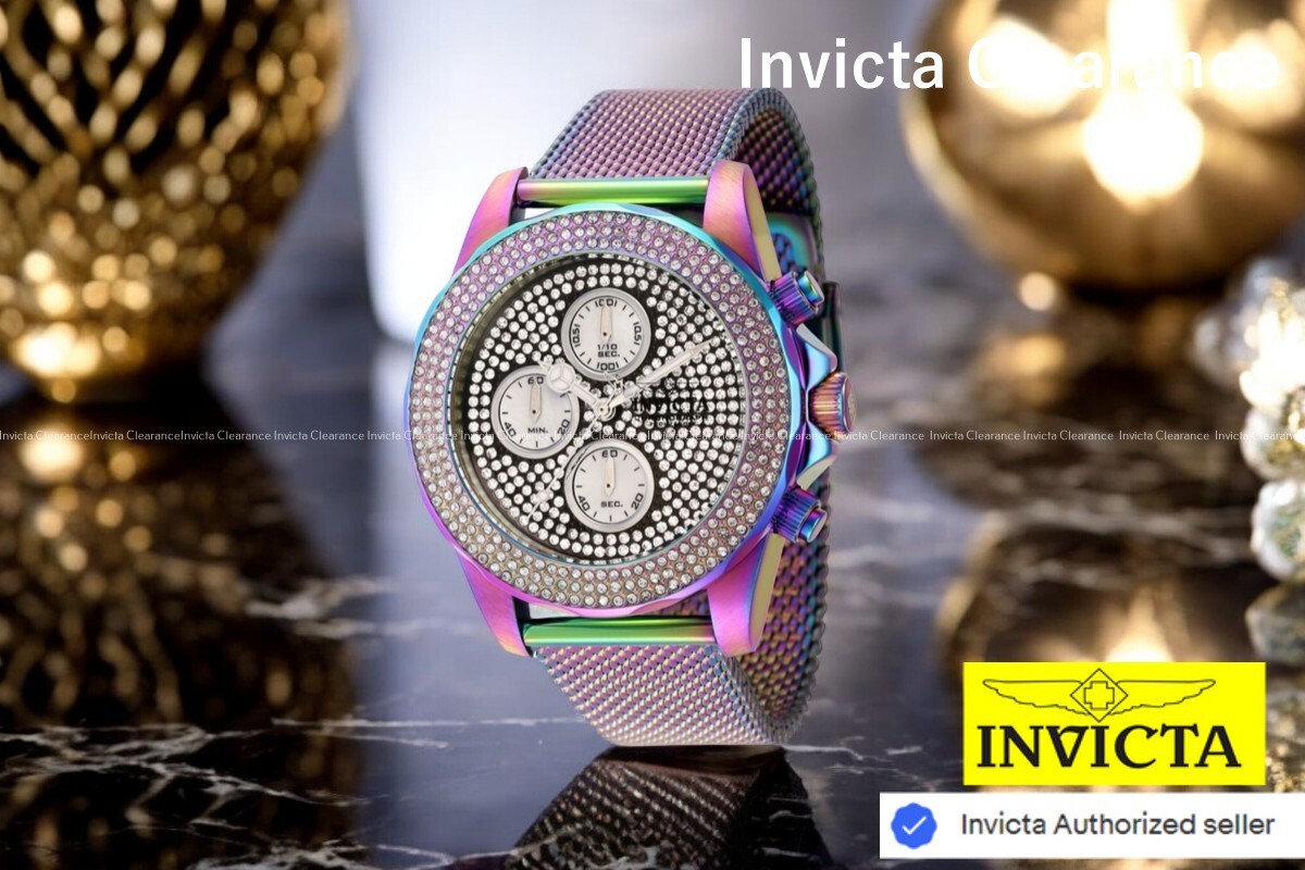 Invicta Women’s Pro Diver MOP Iridescent Stainless Steel Chronograph 40mm Watch